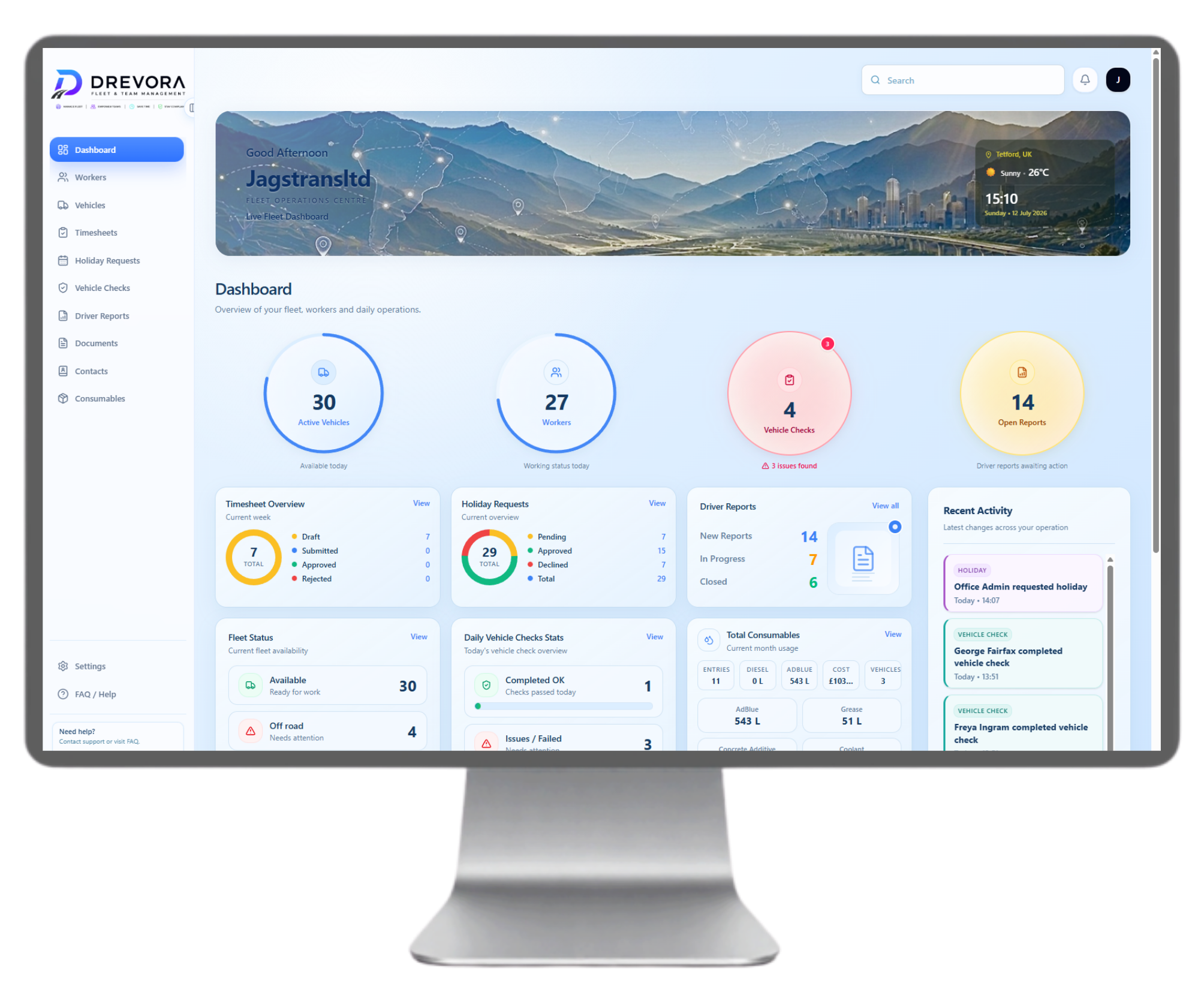 Drevora Dashboard